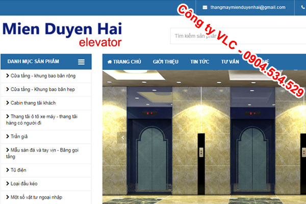 Thiết kế website lắp đặt thang máy tại Hải Phòng