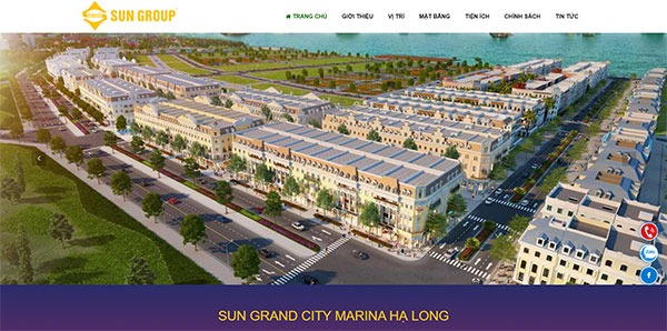 Thiết kế website dự án BDS Sun Marina Hạ Long Hải Phòng