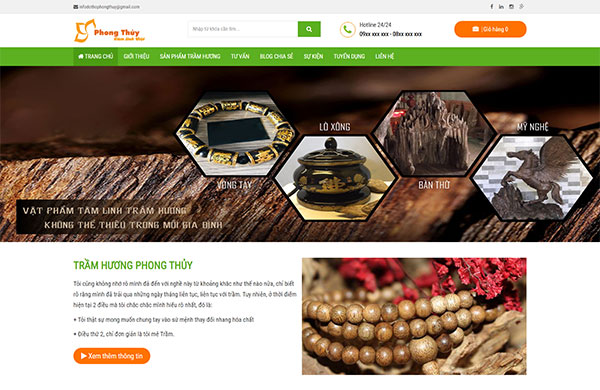 Thiết kế website bán Trầm Hương tại Hải Phòng