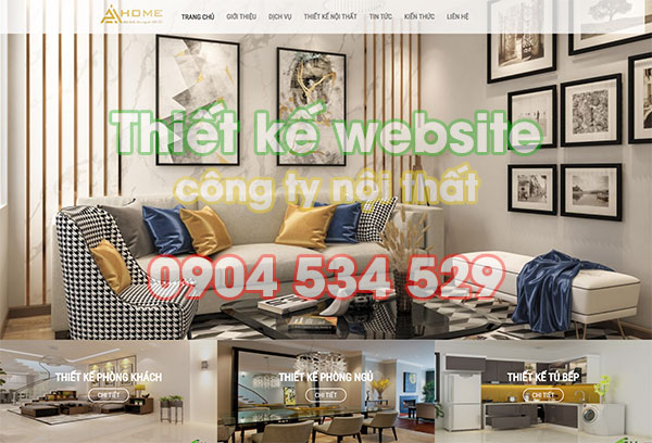 Thiết kế website công ty thiết kế nội thất tại Hải Dương