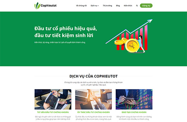 Thiết kế website cổ phiếu chứng khoán tại Hà Nội