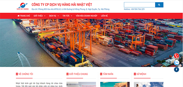 Thiết kế website công ty logistics tại Hải Phòng