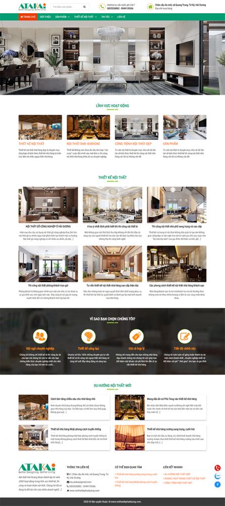 Thiết kế website công ty nội thất Hải Dương