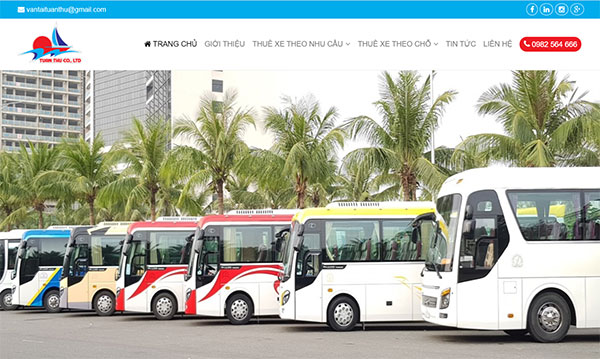 Thiết kế website công ty vận tải hành khách tại Hải Phòng