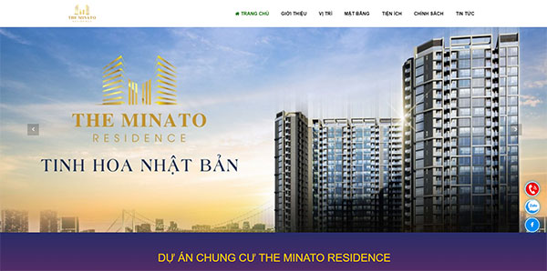 Thiết kế website dự án BDS Minato Cầu Rào 2 Hải Phòng
